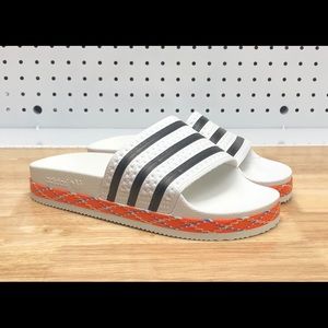 adidas | Shoes | New Womens Adidas Adilette Bold White Slides 8 | Poshmark
